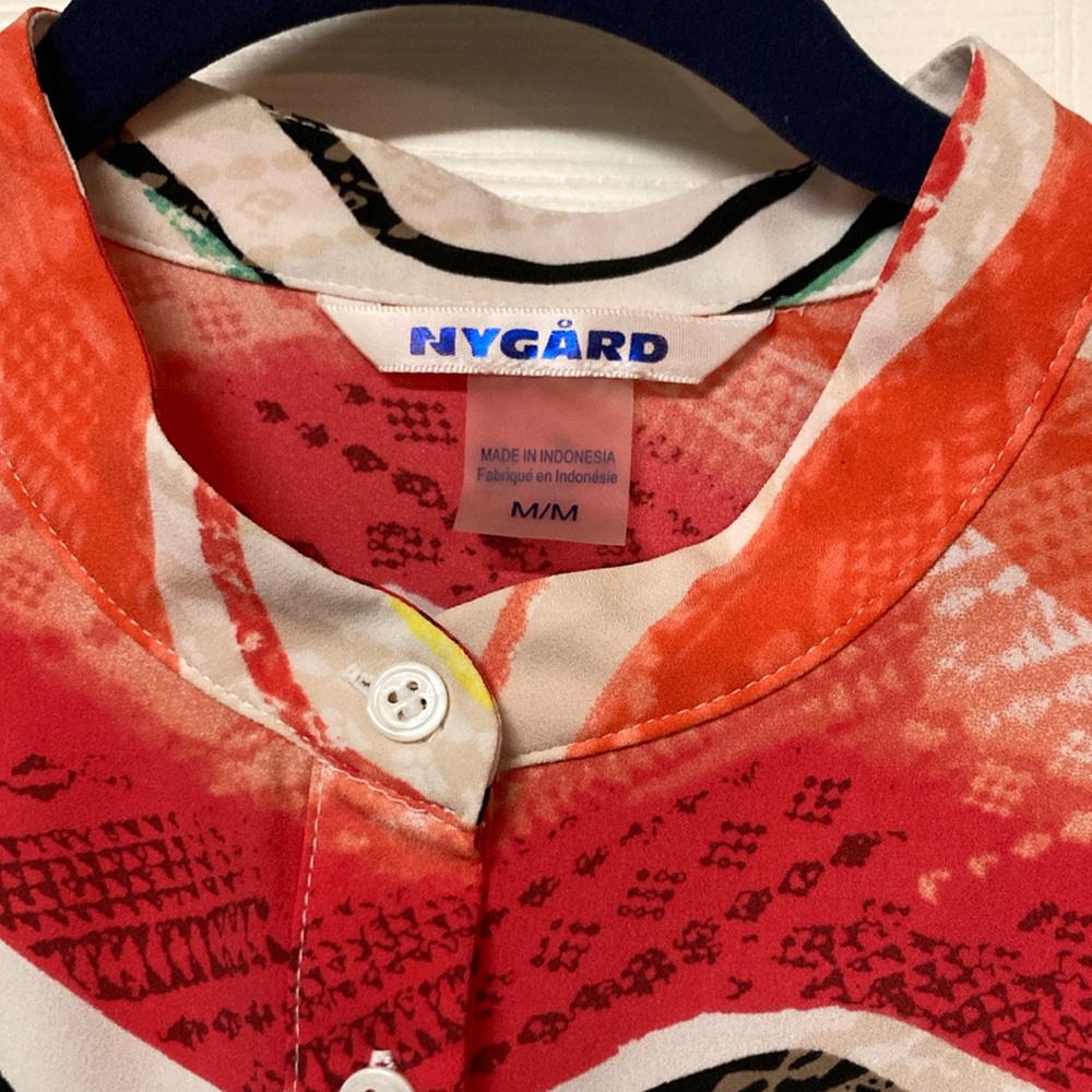 Colorful Striped Button-Up Tunic - Picture 2 of 4